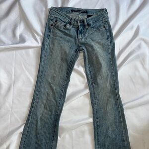 SOLD / Y2K DKNY Times Square Flair Denim- Size 0